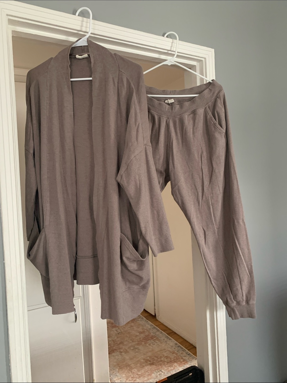 Pact Organic Two-Piece Taupe Set